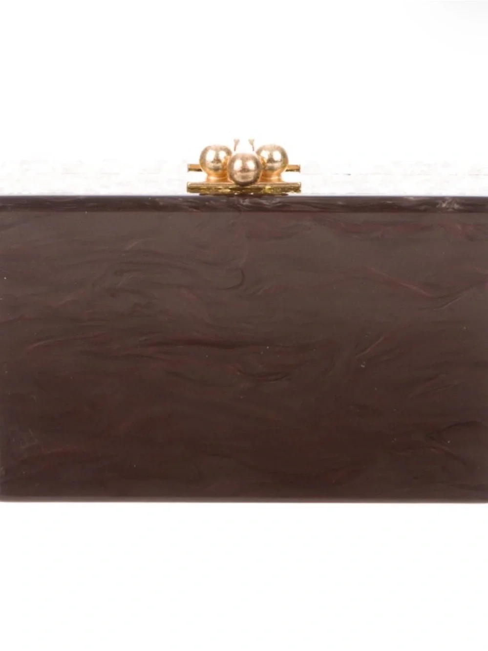 Eddie Parker Elegant Brown and Gold Vintage-Style Box Clutch